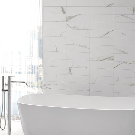Corvette Gold Marble Matt Porcelain Tile 100x333mm