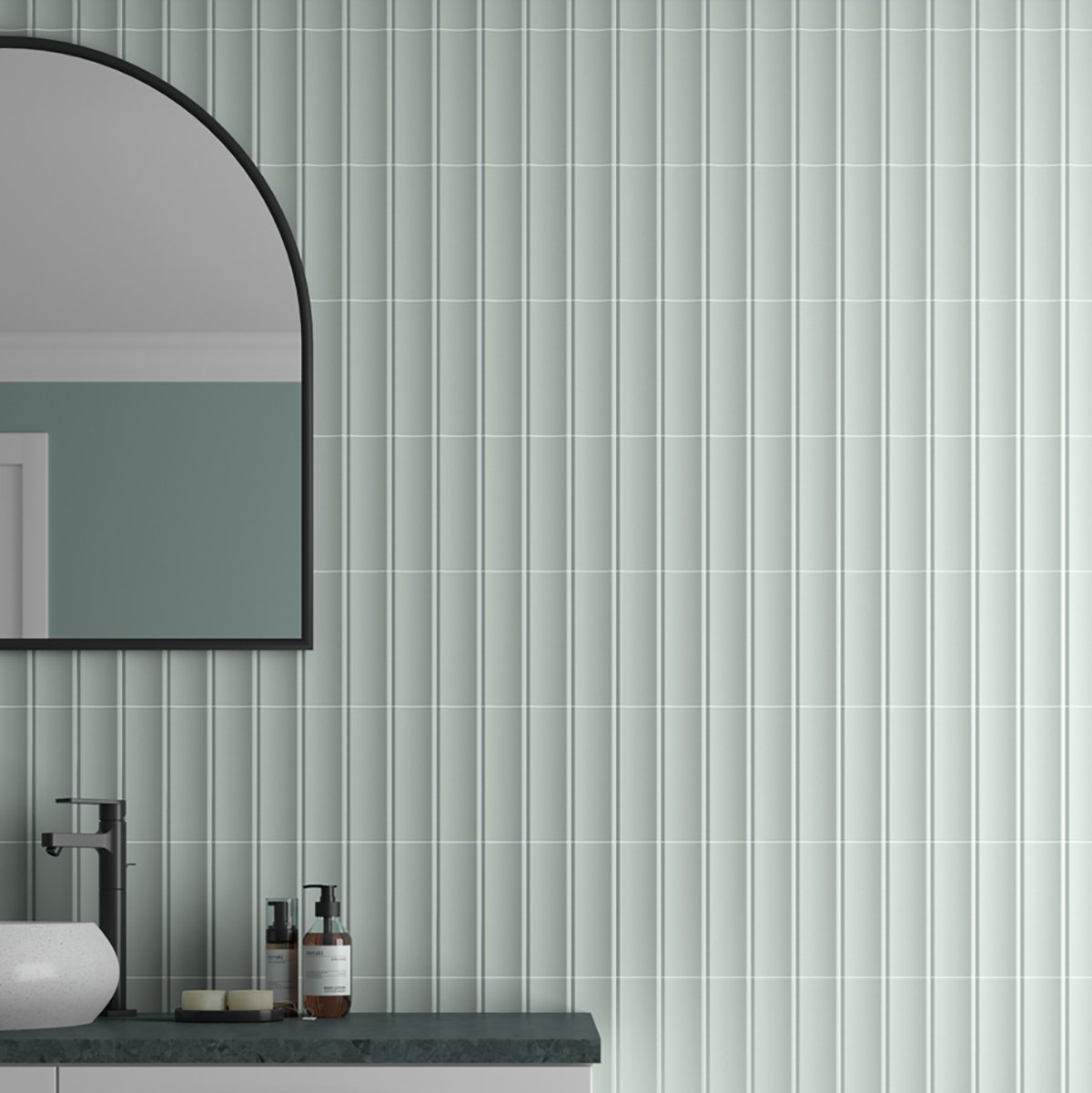 Valencia In Fantasy Sky Gloss Ceramic Tile 200x65mm