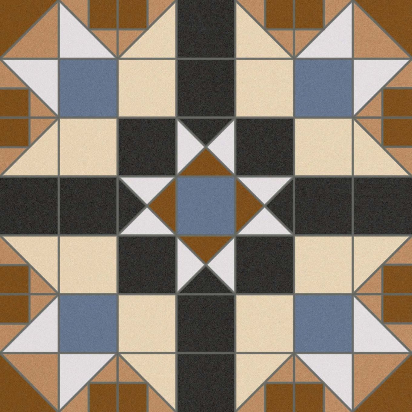 Vincent Multicolour Matt Ceramic Tile 450x450mm