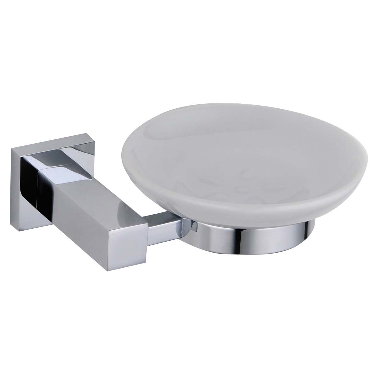 Quad Chrome Ceramic Soap Dish Holder
