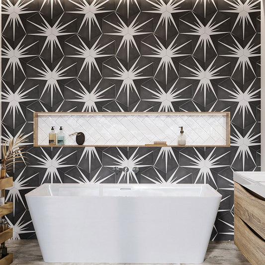 Lotus Hex Matt Marengo Hexagon Porcelain Tile 198x228mm