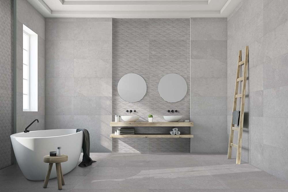 Arundel Light Grey Matt Porcelain Tile 500x1000mm