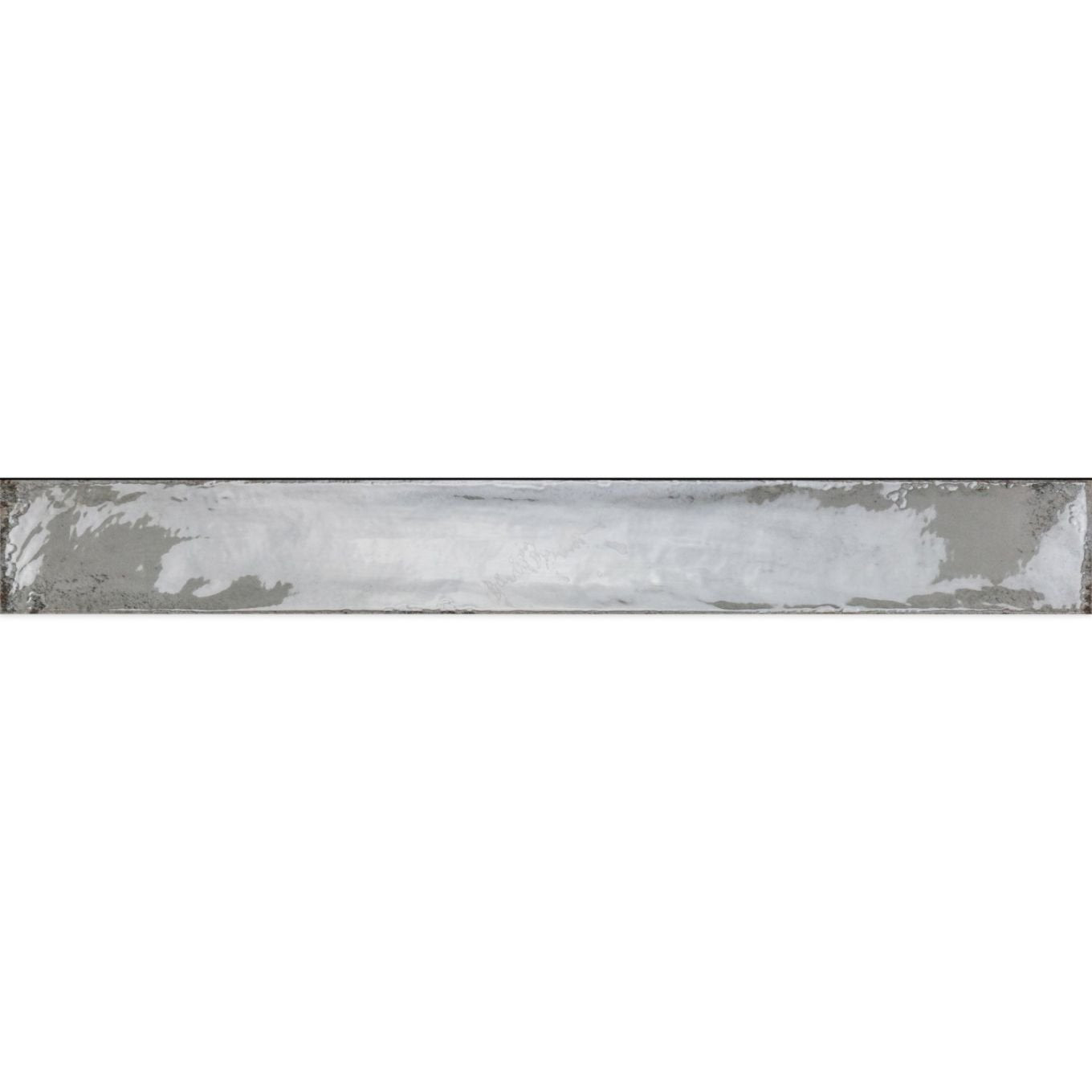 Capri Grey Gloss Ceramic Brick Tile 400x50mm
