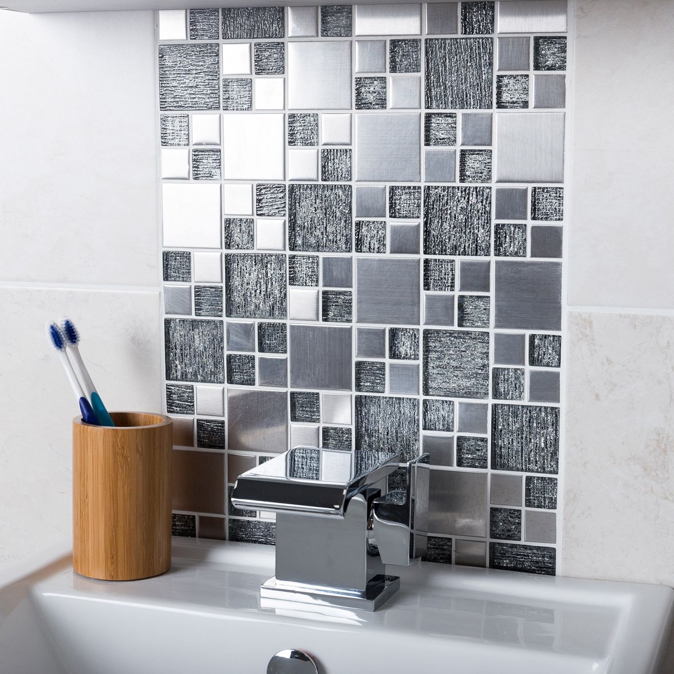 Leo Grey Modular Mosaic Tile 300x300mm