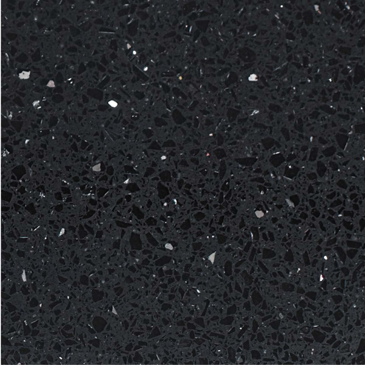 Quartz Stone Midnight Black Tile 600x600mm