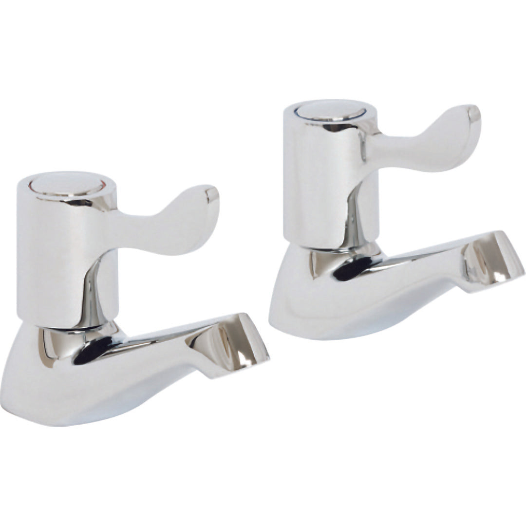 Elegant Haven Skara Chrome Lever Bath Pillar Taps