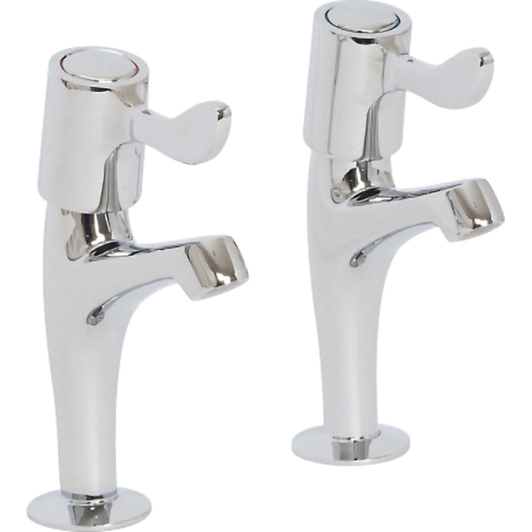 Elegant Haven Skara Chrome Lever Sink Pillar Taps