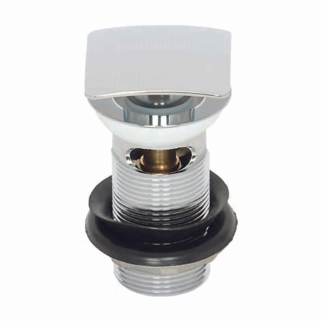 Elegant Haven Chrome Slotted Square Push Button Basin Waste 1