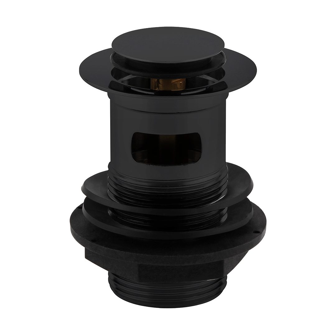 Elegant Haven Black Slotted Mini Push Top Basin Waste 10