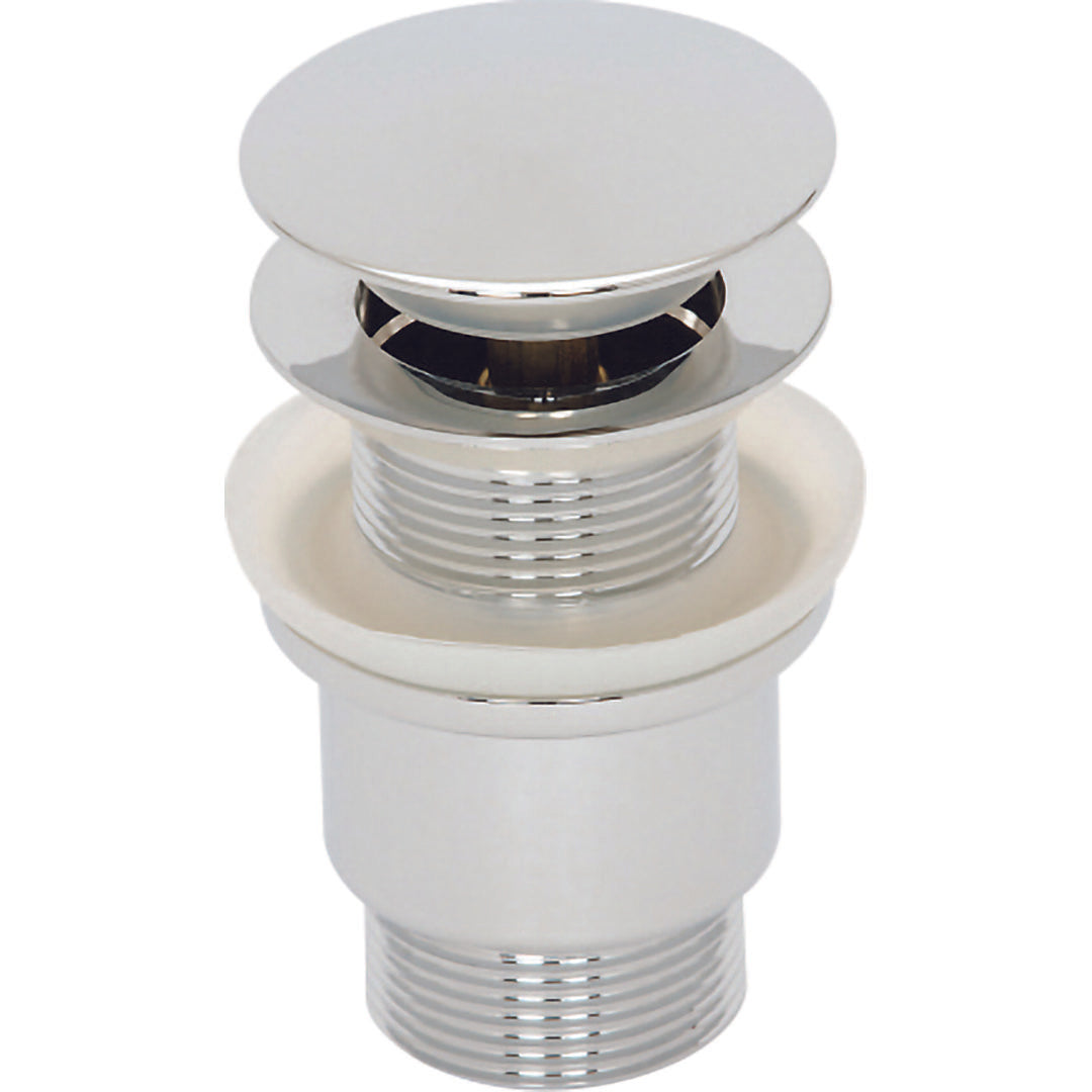 Elegant Haven Chrome Unslotted Push Button Basin Waste