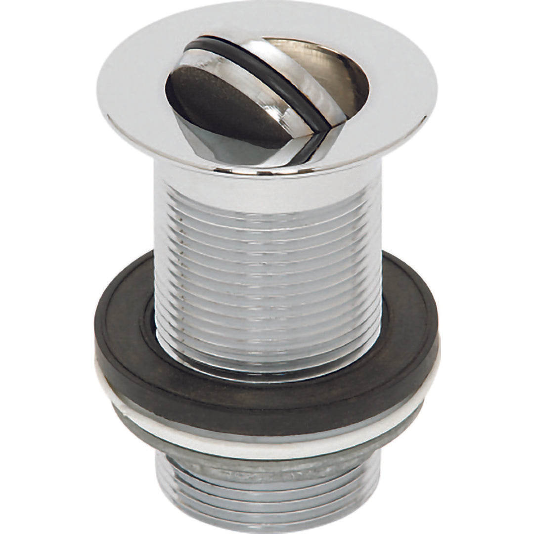 Elegant Haven Chrome Unslotted Swivel Top Basin Waste