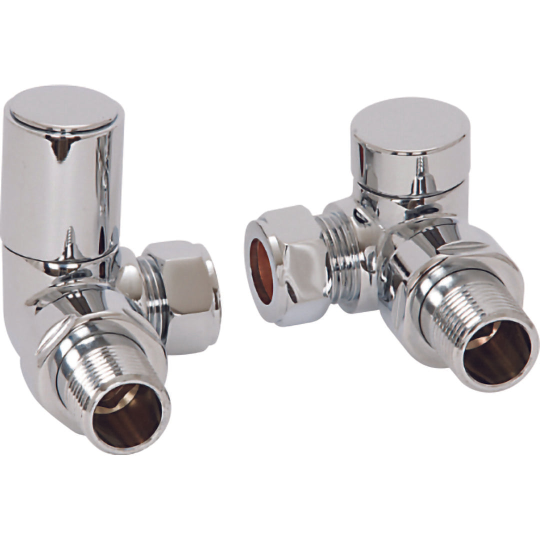Elegant Haven Traditional Chrome Corner Radiator Valves