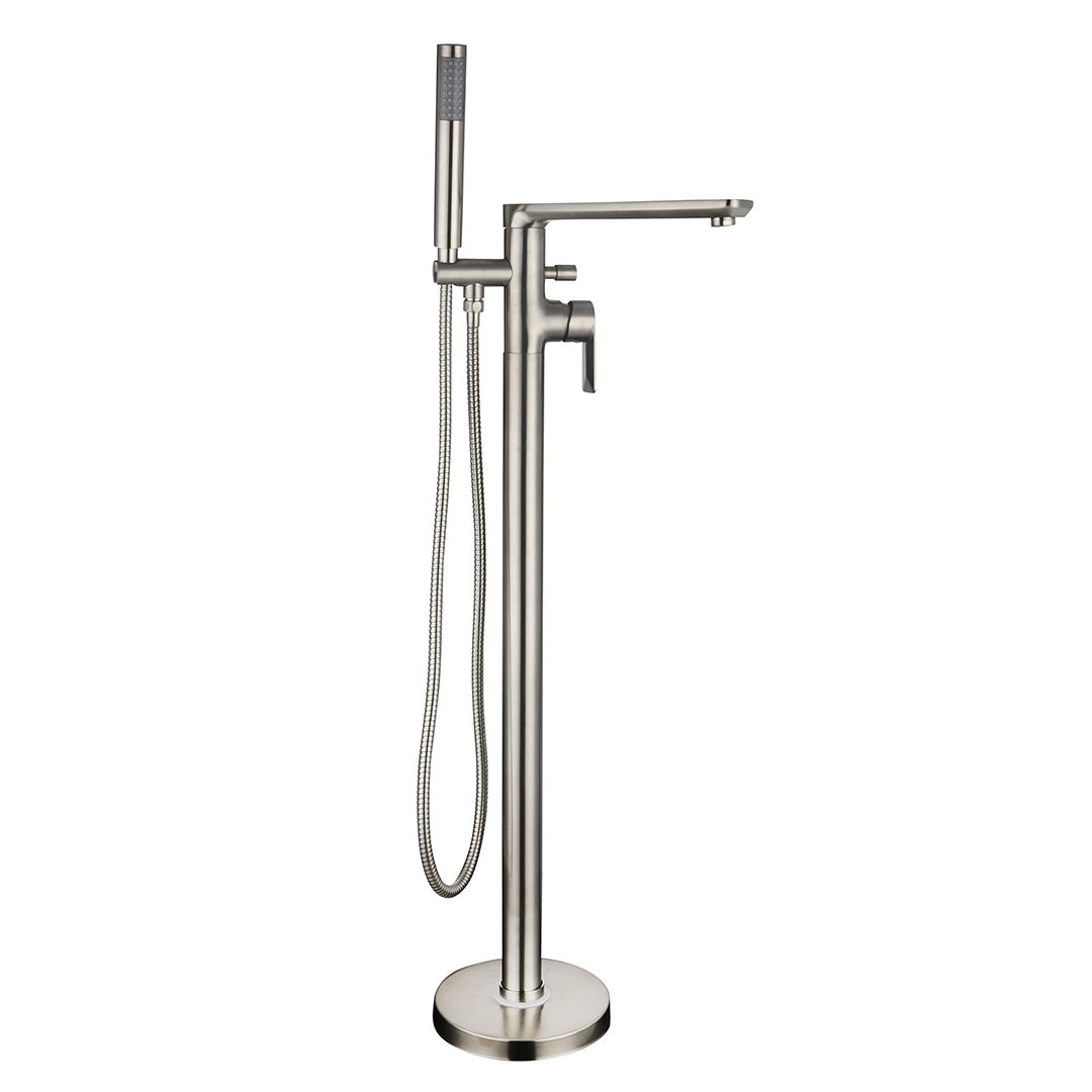 Elegant Haven Rona Brushed Nickel Floor Standing Bath Shower Mixer 1