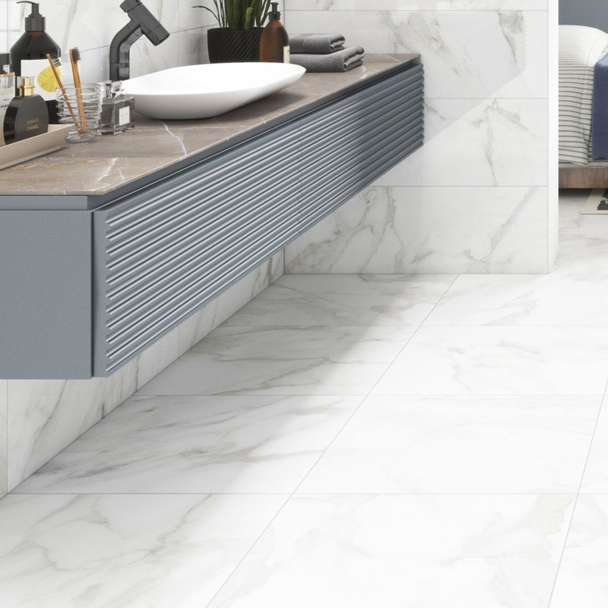 Marbella Marron Matt Porcelain Floor Tile 600x600mm (PRICE PER SQ/M)
