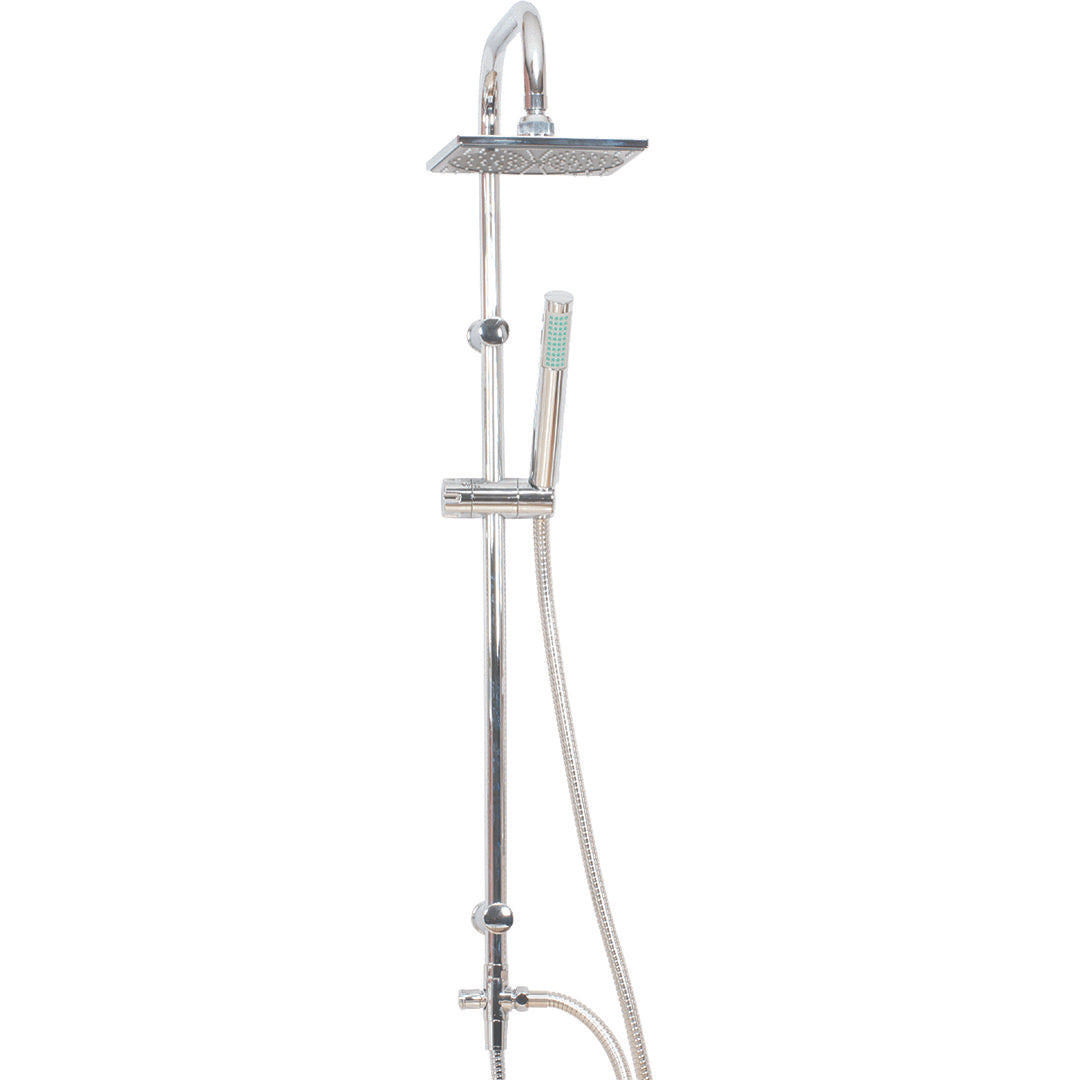 Elegant Haven Troon Chrome Square Overhead Exposed Rain Shower