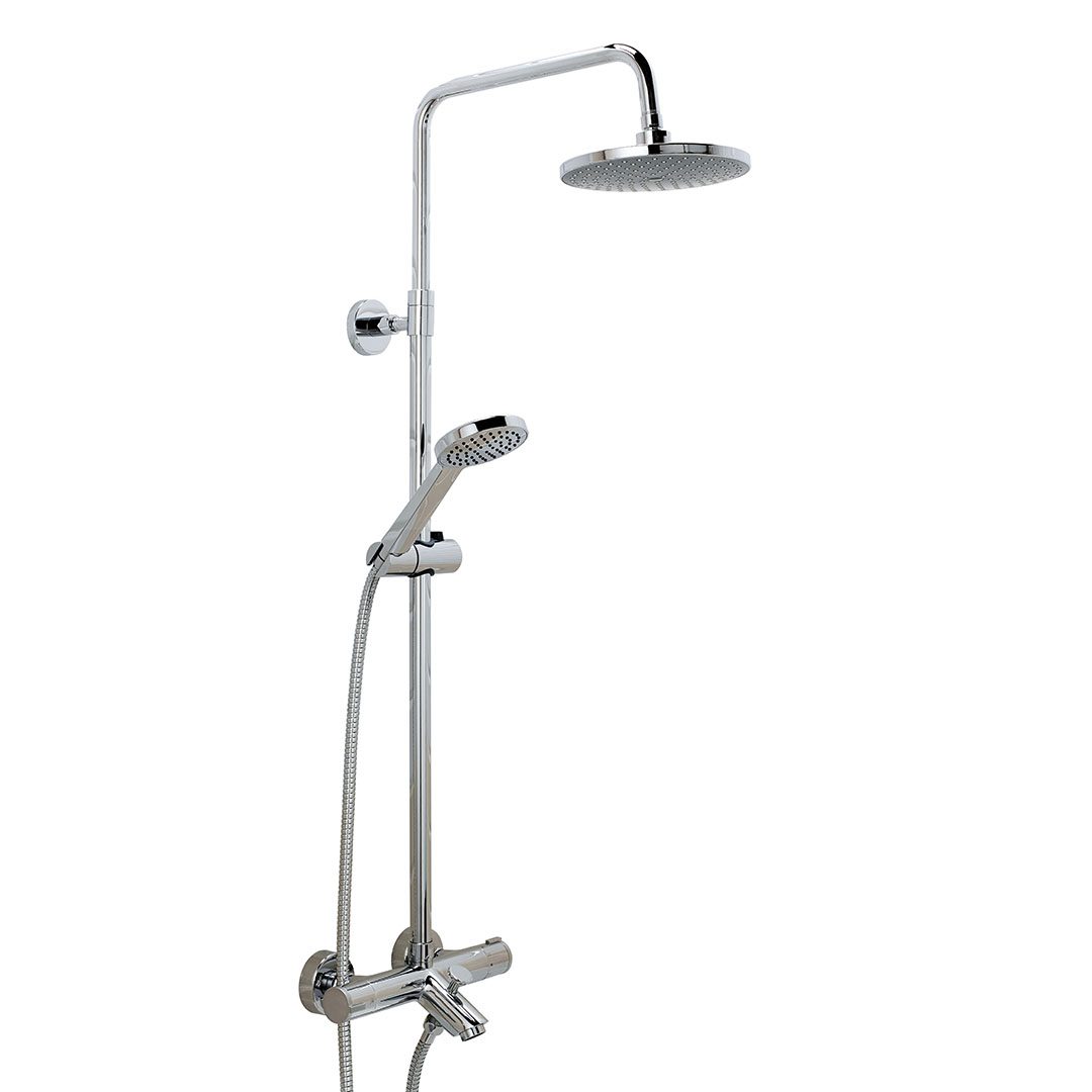 Elegant Haven Stroma Thermostatic Chrome Exposed Bar Shower Valve