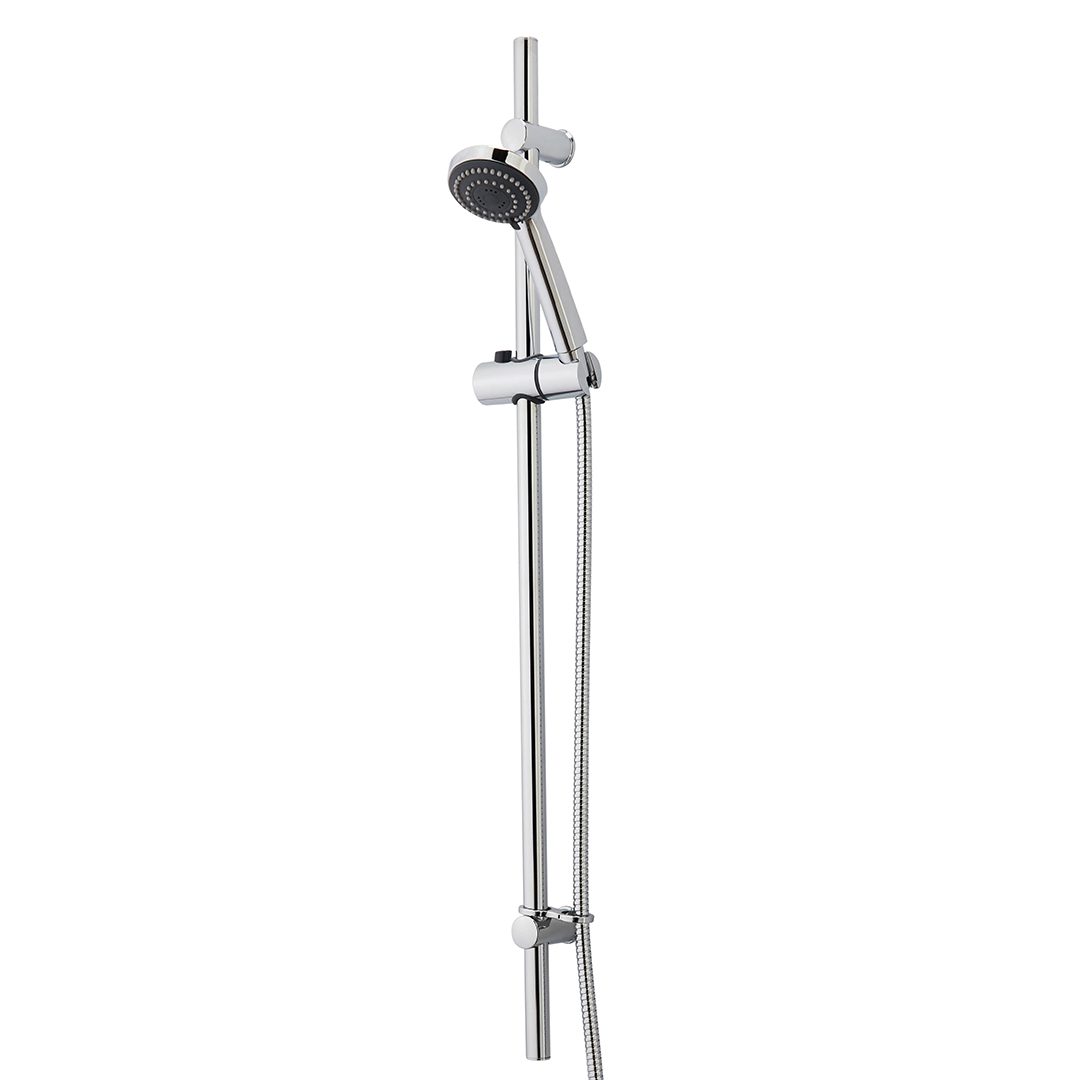 Elegant Haven Nevis Chrome Extended Shower Riser Rail Kit