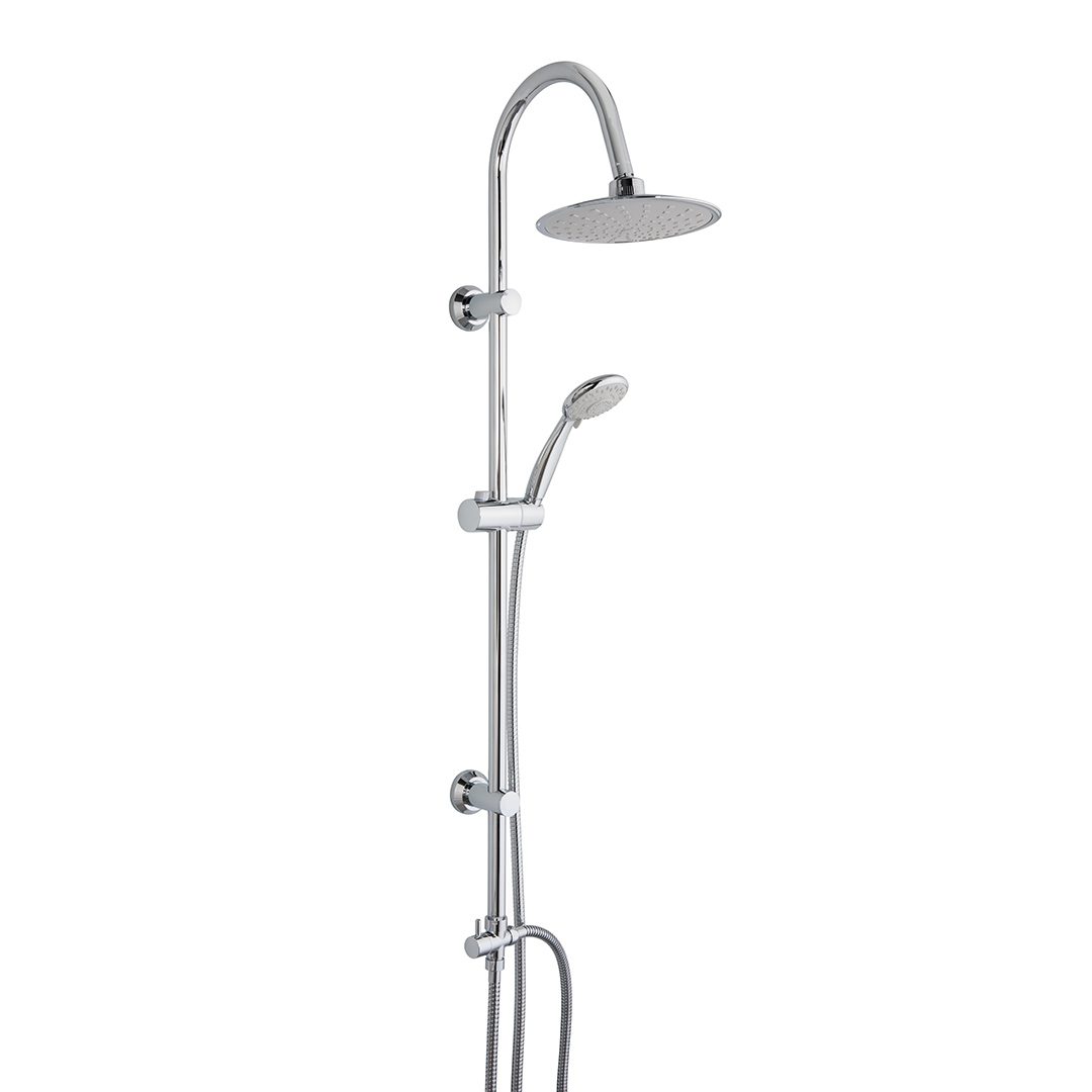 Elegant Haven Ulva Chrome Round Overhead Exposed Rain Shower