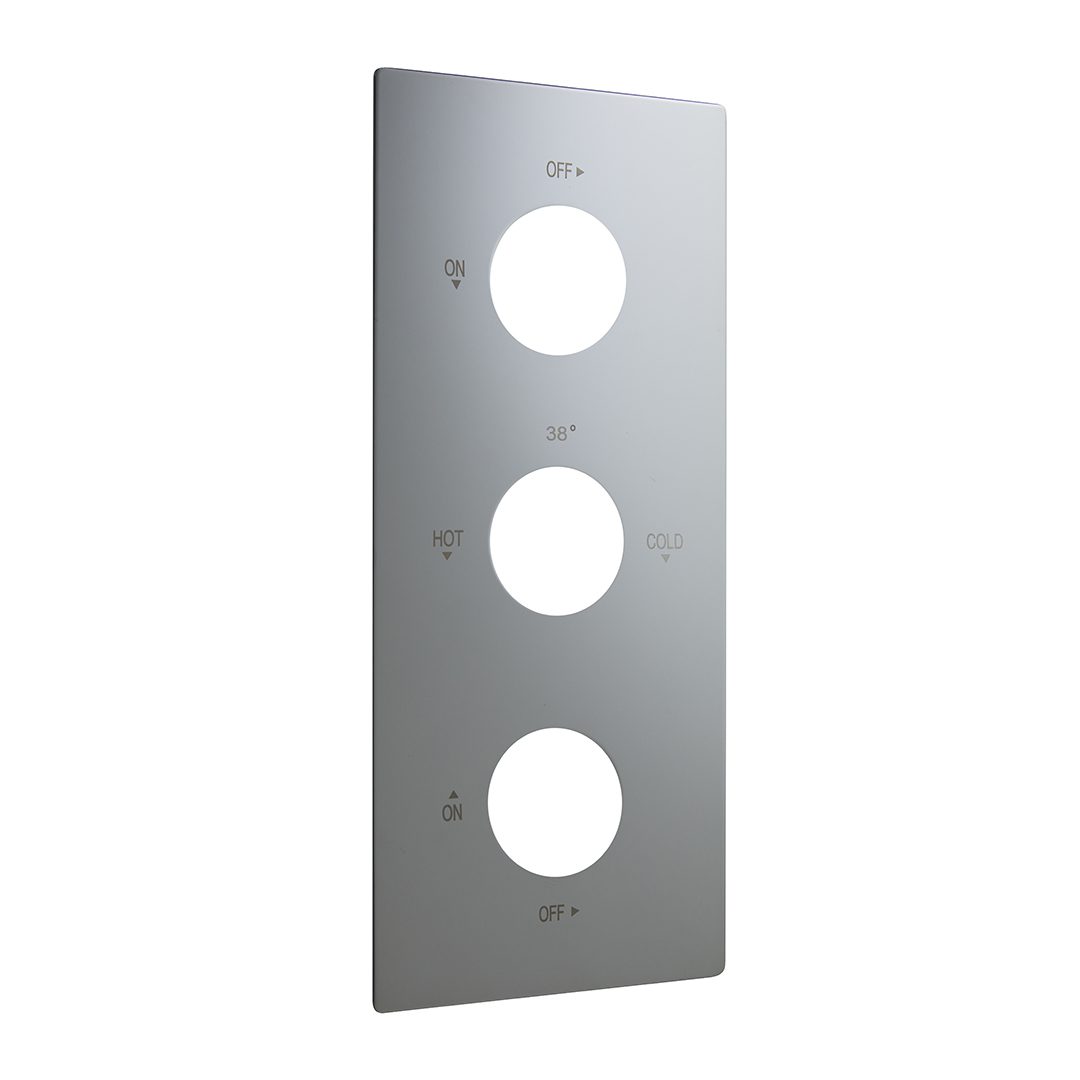 Elegant Haven Oban Square Chrome 3 Hole Dual Flow Face Plate