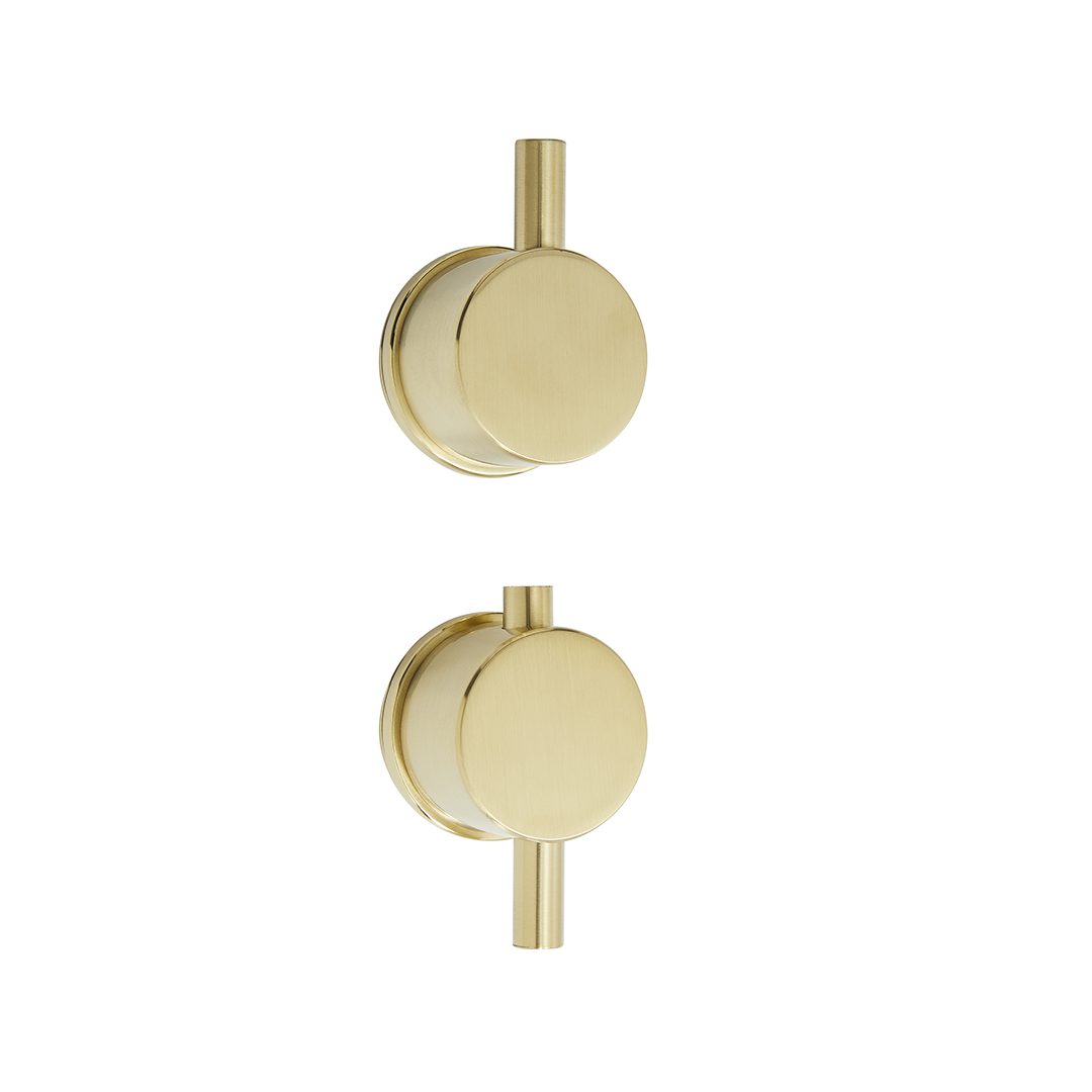 Elegant Haven Oban Brushed Brass Round 2 Handle Pack 1