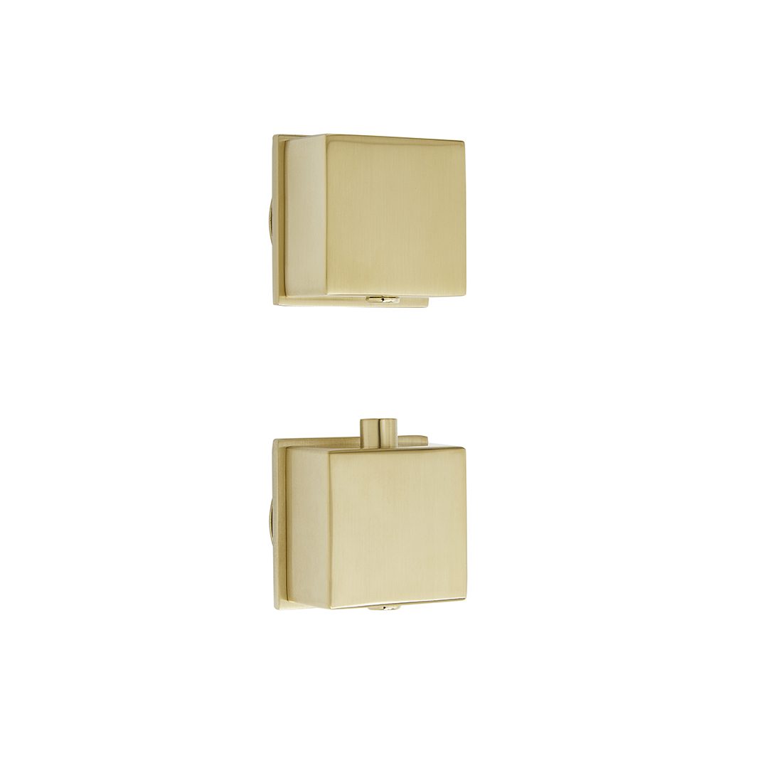 Elegant Haven Oban Brushed Brass Square 2 Handle Pack 1