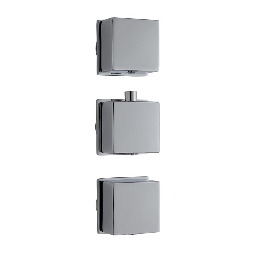 Elegant Haven Oban Chrome Square 3 Handle Pack