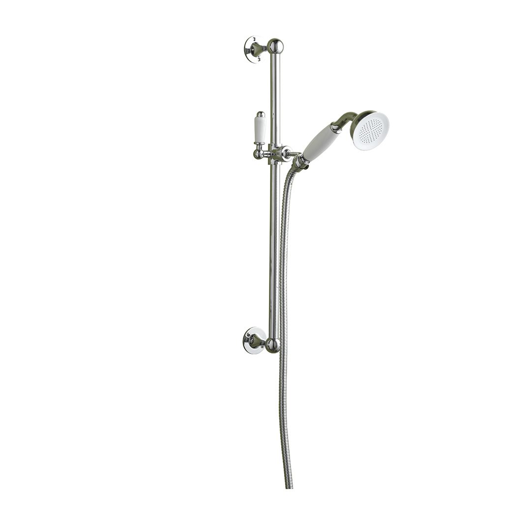 Elegant Haven Dunbar Chrome Shower Riser Rail Kit