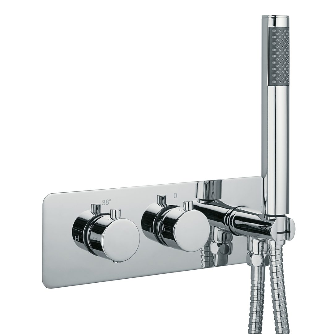 Elegant Haven Oban Horizontal Round Shower Valve With Pencil Handset