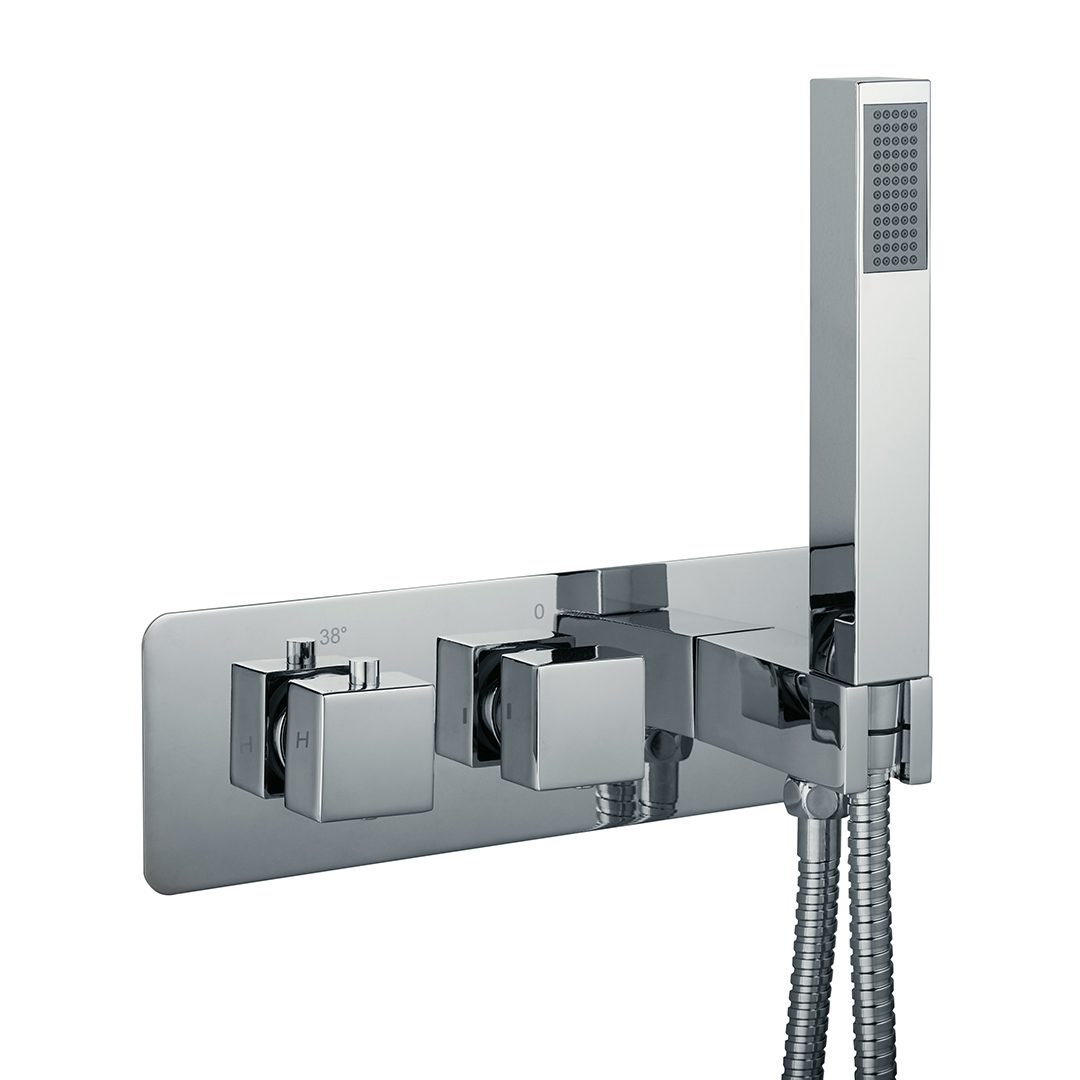Elegant Haven Oban Horizontal Square Shower Valve With Pencil Handset