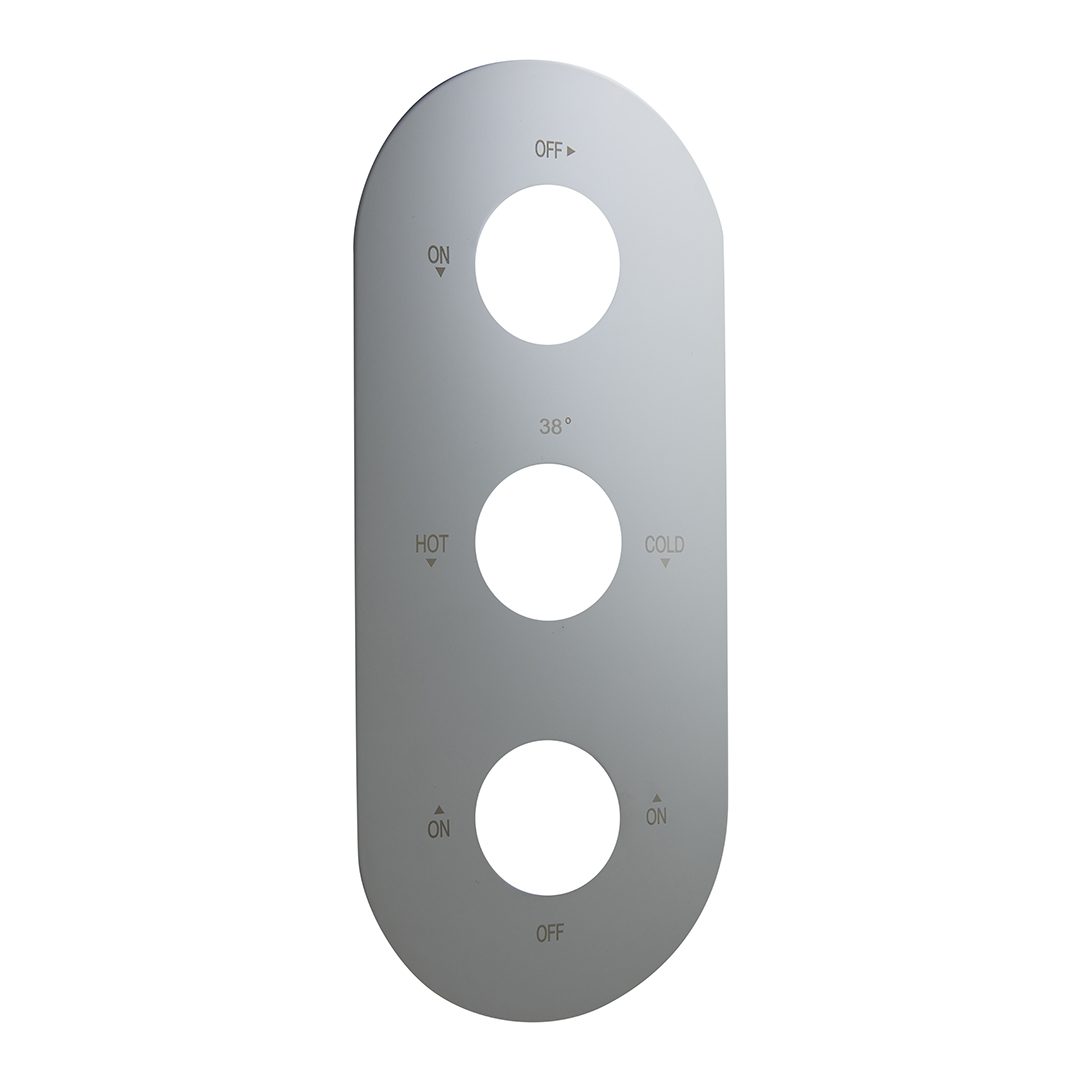 Elegant Haven Oban Oval Chrome 3 Hole Triple Flow Face Plate