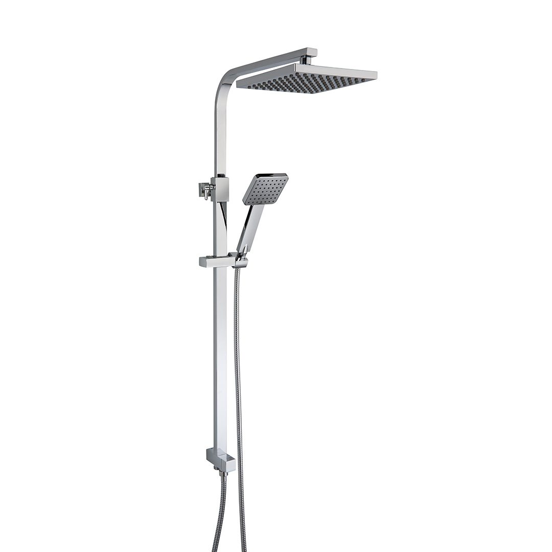 Elegant Haven Banff Chrome Square Overhead Exposed Rain Shower