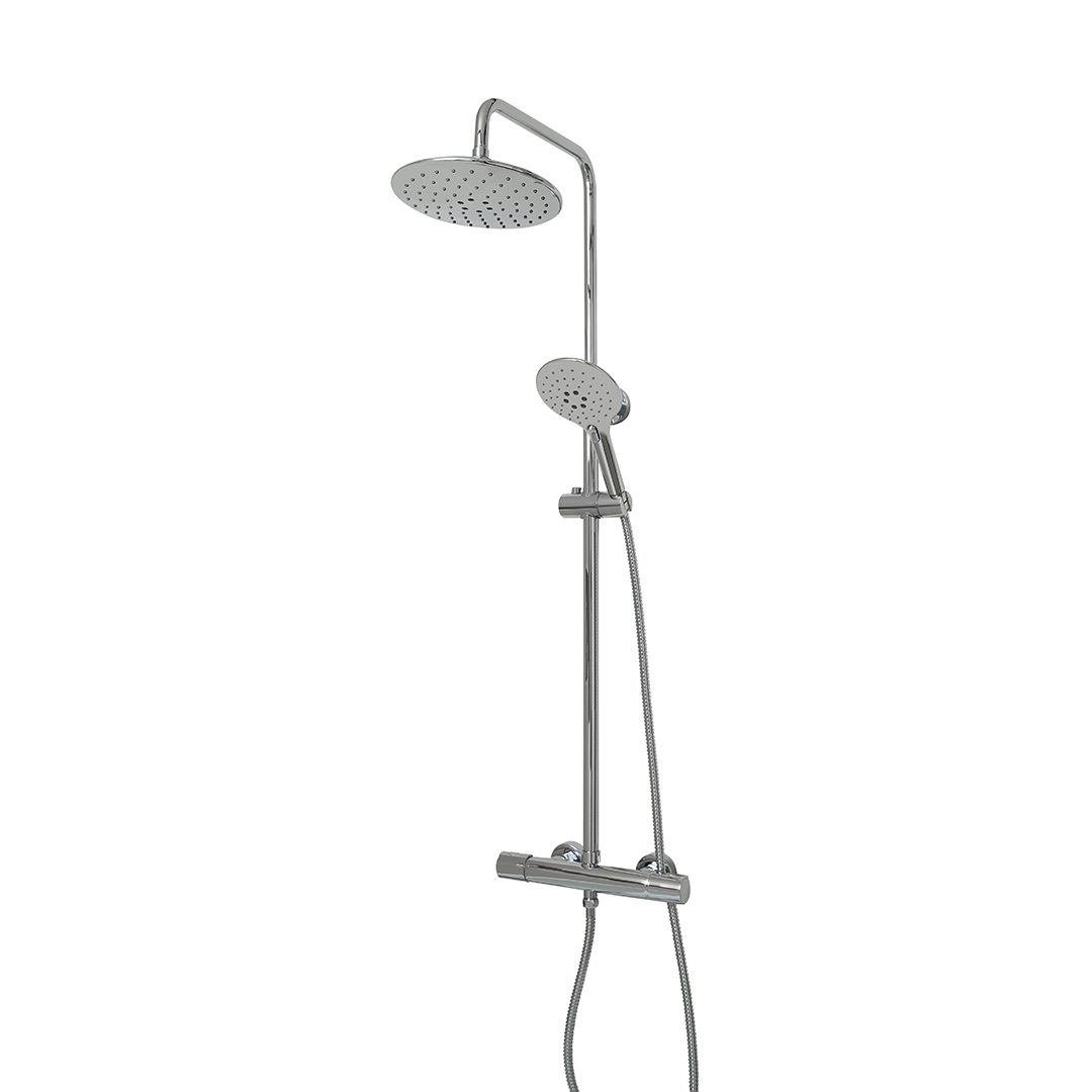 Elegant Haven Ayton Thermostatic Cool Touch Chrome Exposed Bar Shower Valve