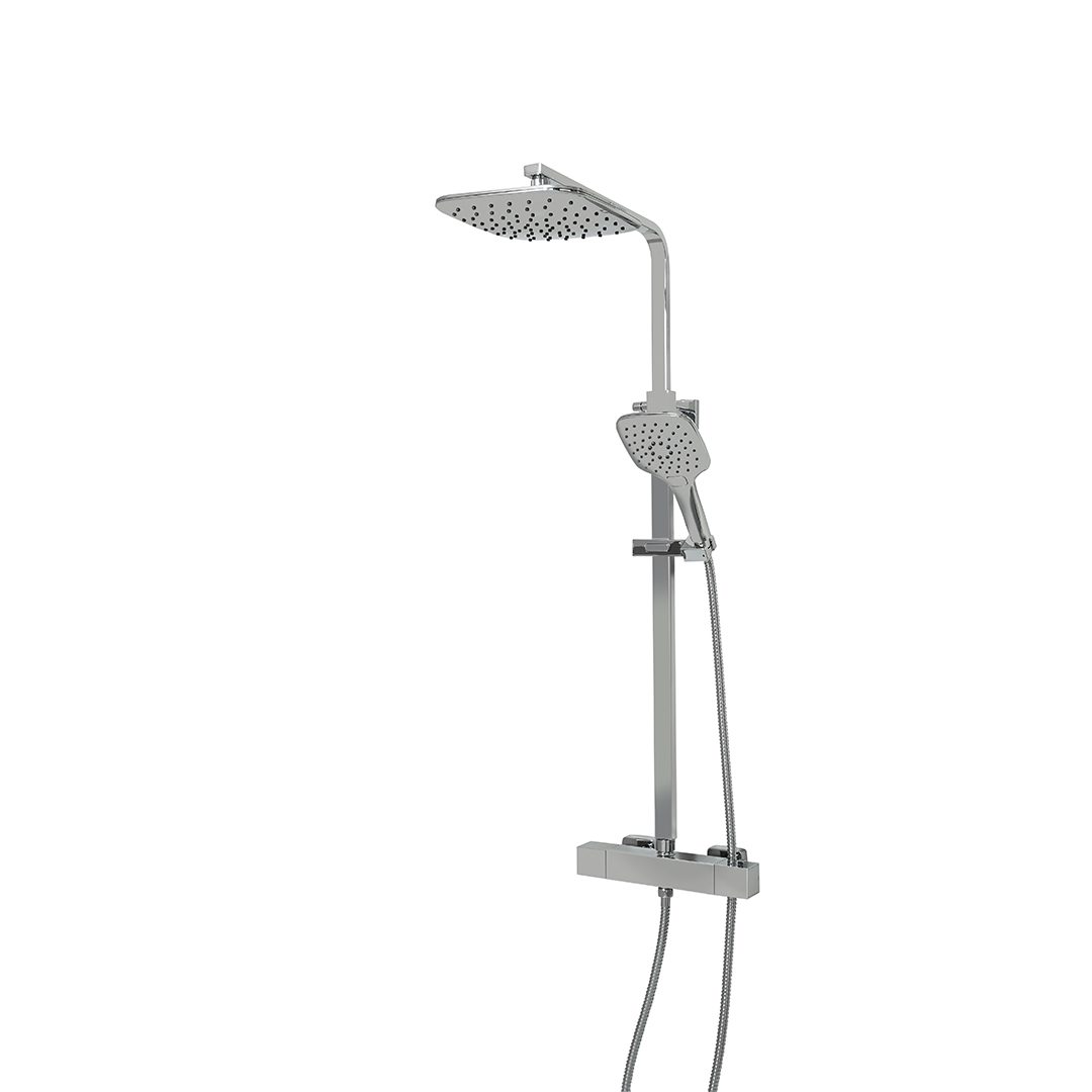 Elegant Haven Kelty Thermostatic Cool Touch Chrome Exposed Bar Shower Valve