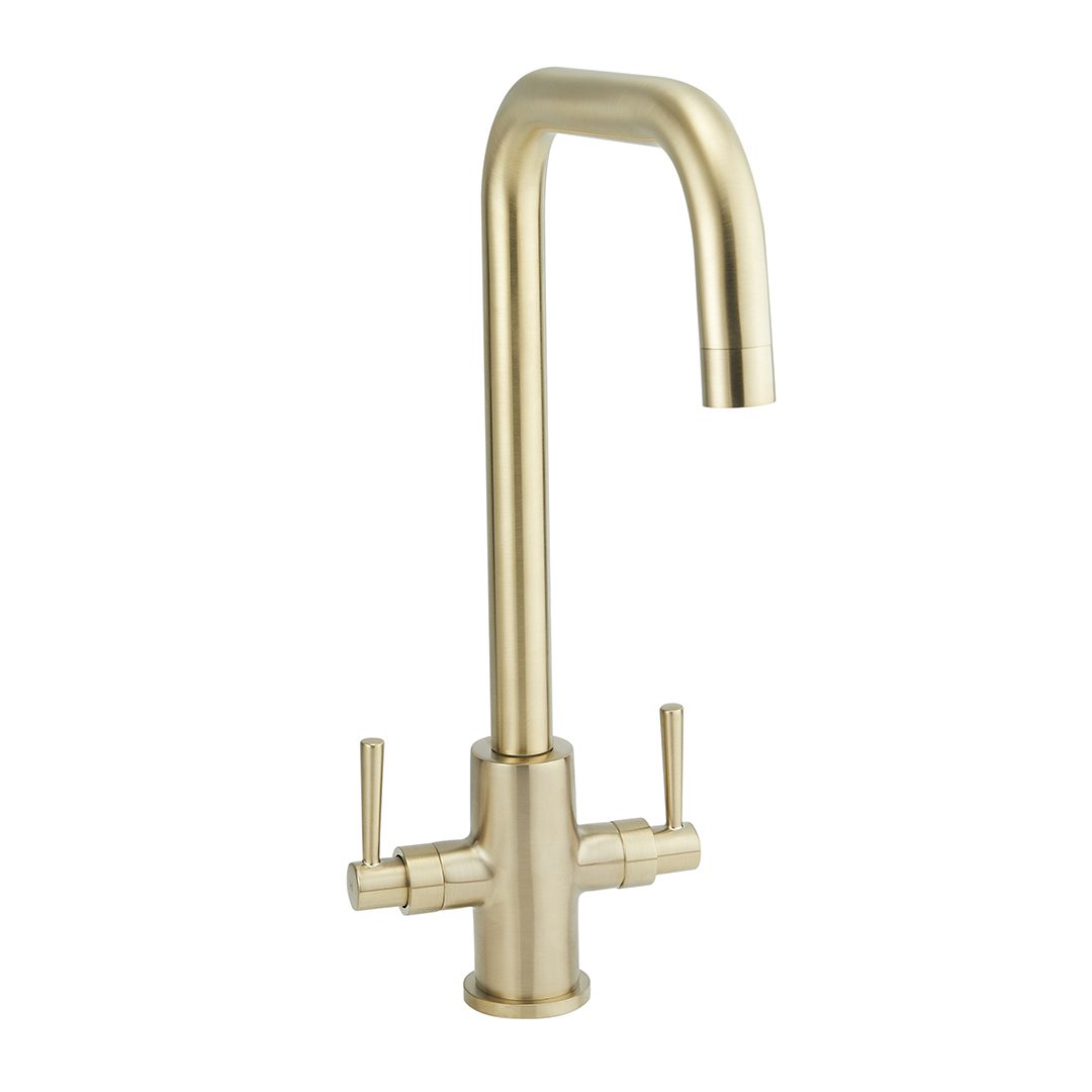 Elegant Haven Don Brushed Brass Sink Mixer 1