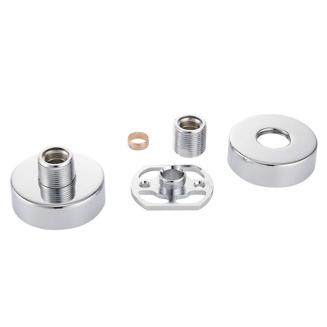 Elegant Haven Round Chrome Fast Fix Shower Brackets