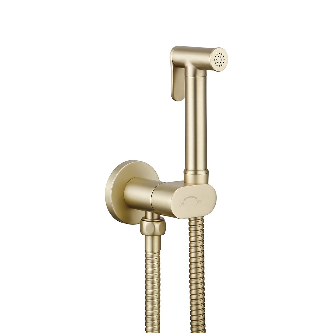 Elegant Haven Conan Brushed Brass Douche With Integrated Isolator Valve 1