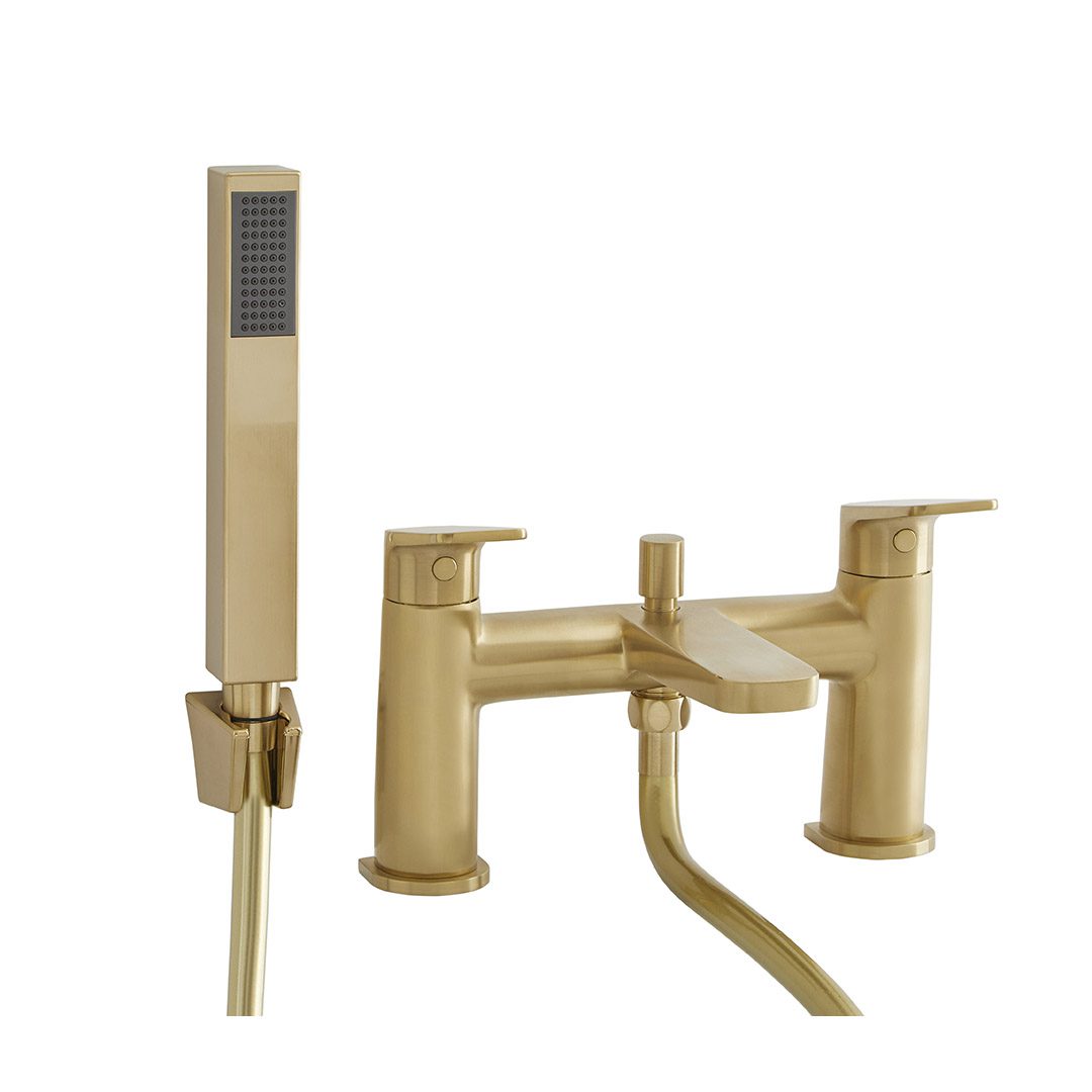 Elegant Haven Dalmuir Brushed Brass Bath Shower Mixer 1