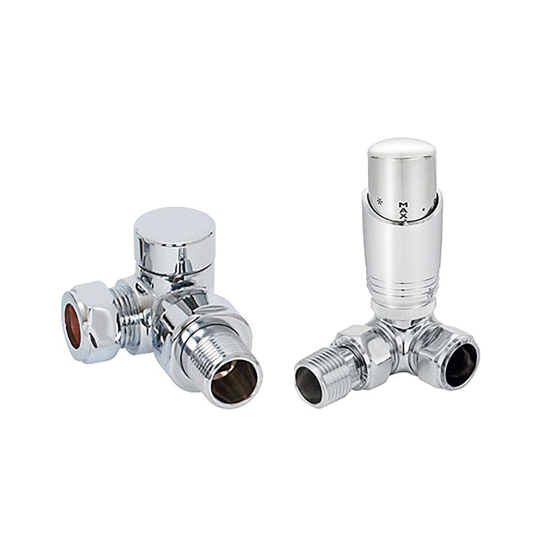 Elegant Haven Trv Thermostatic Chrome Corner Radiator Valves