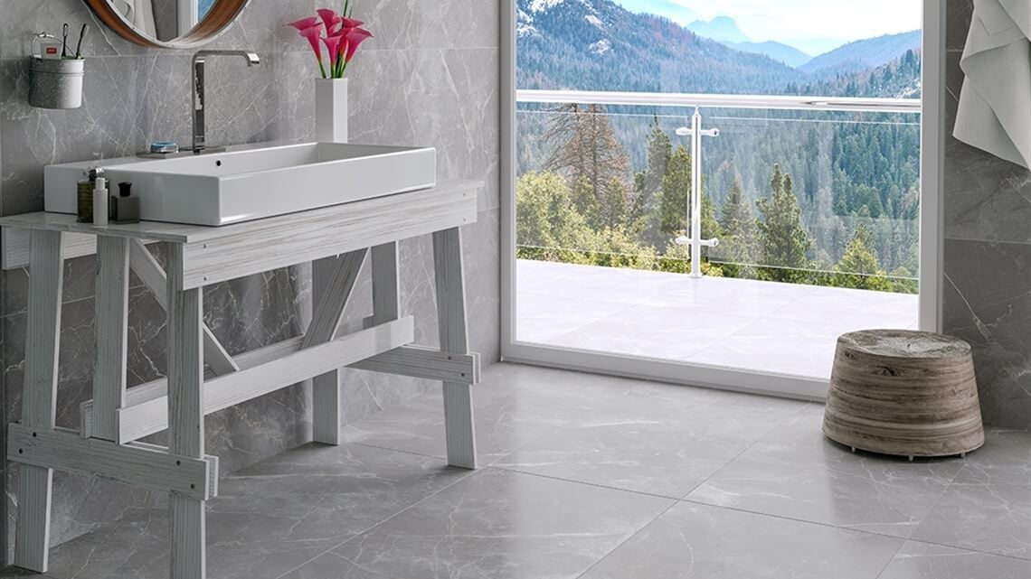 Milton Grey Rectified Porcelain Tile 600x1200mm