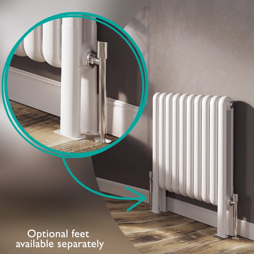 Etam White Horizontal Column Radiator 600x622mm