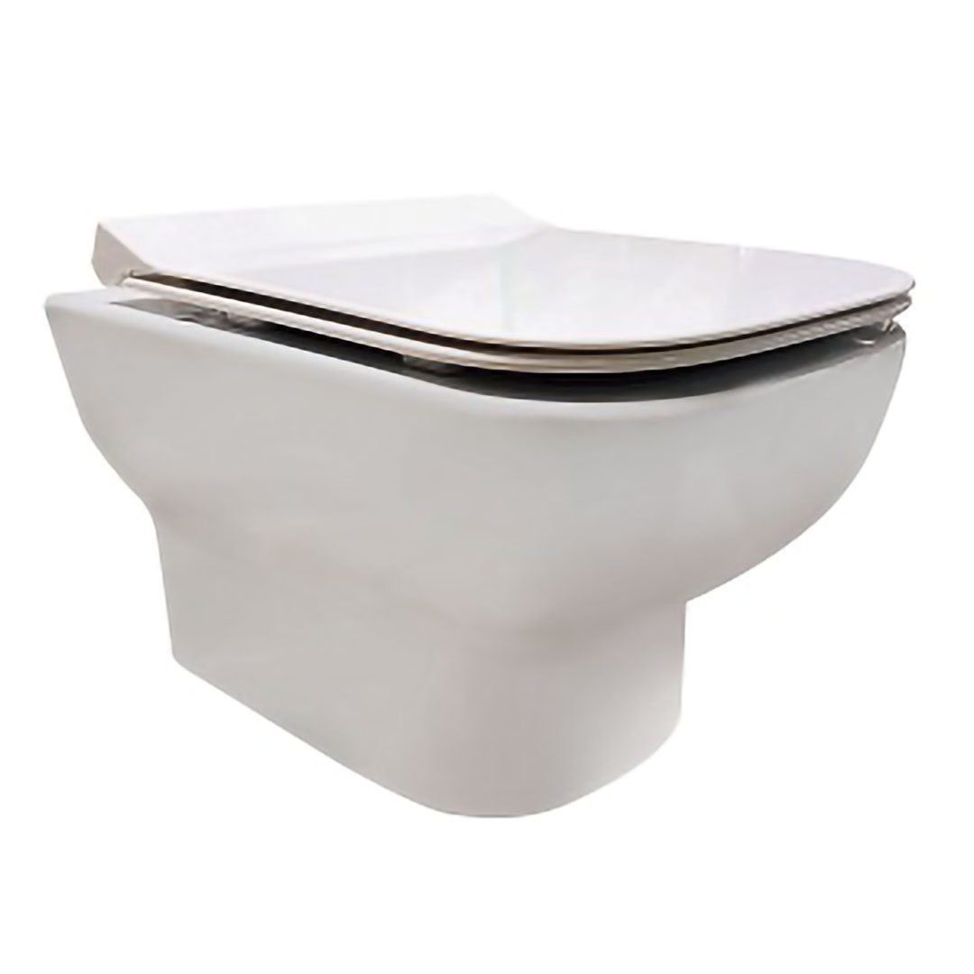 Elegant Haven Roslin Wall Hung Rimless Pan With Soft Close Seat And Cover 24122-
