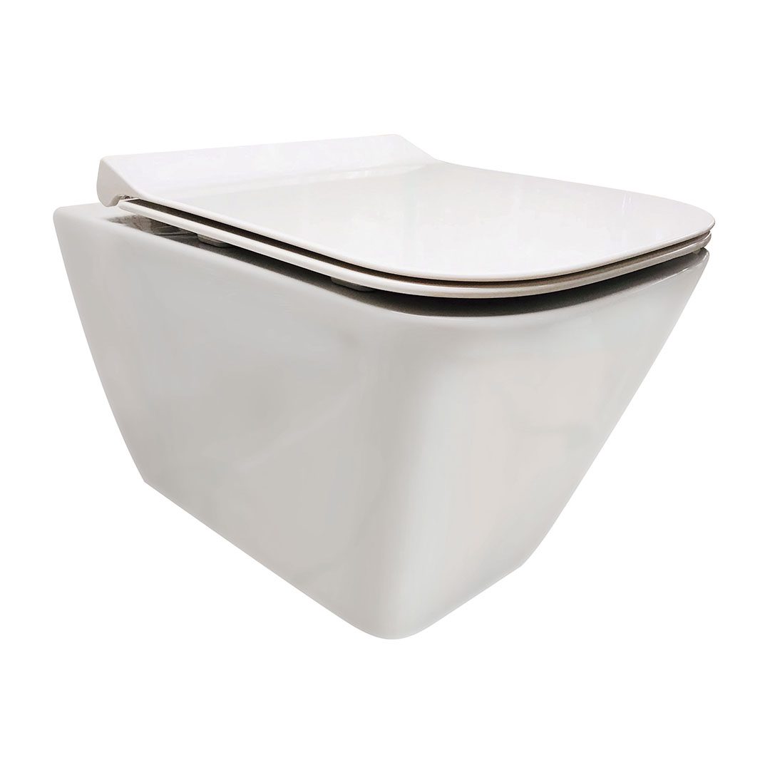 Elegant Haven Fife Wall Hung Pan With Soft Close Seat And Cover 25122-