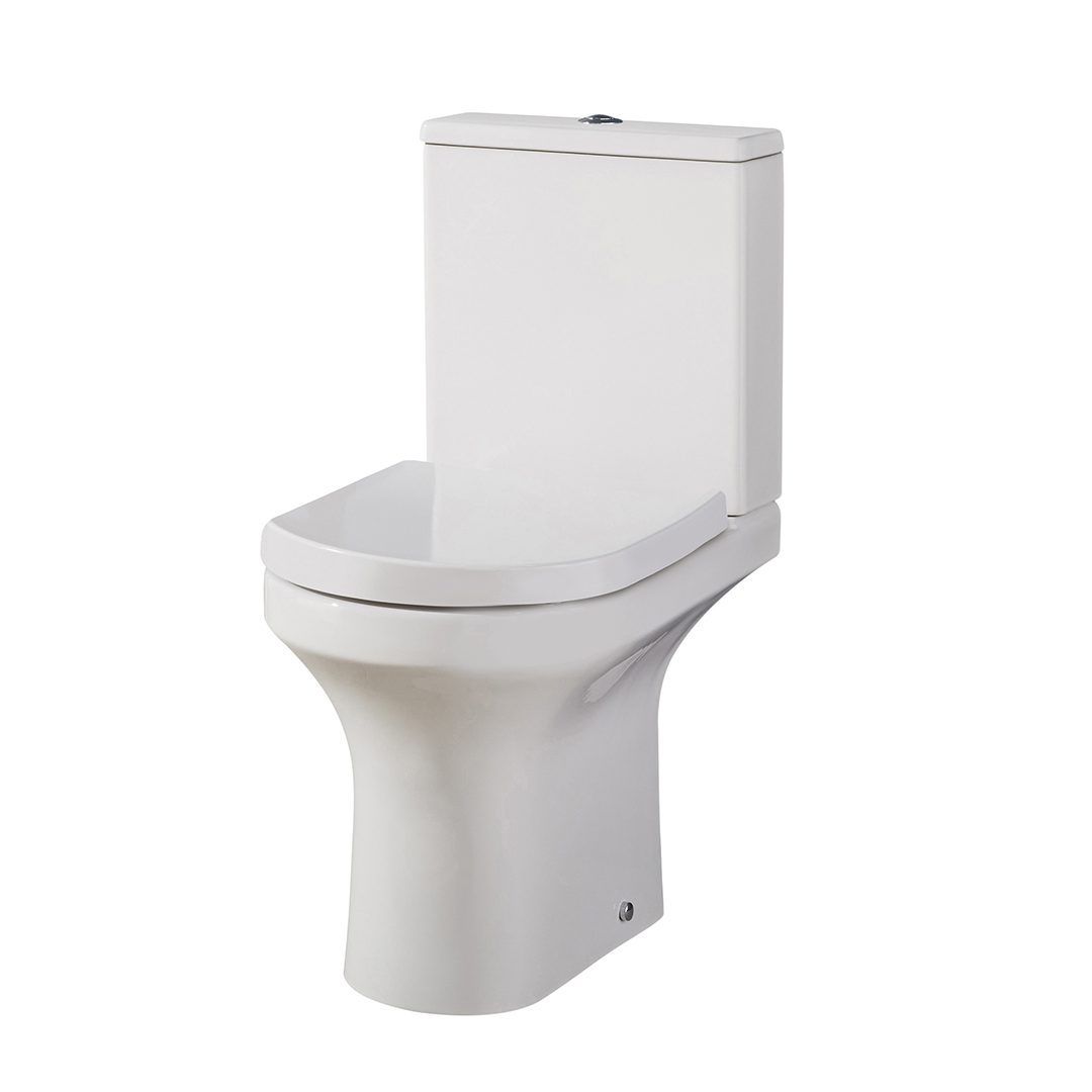 Elegant Haven Skara Rimless Close Coupled Open Back Wc With Cistern And Seat And Cover 27121-27222-
