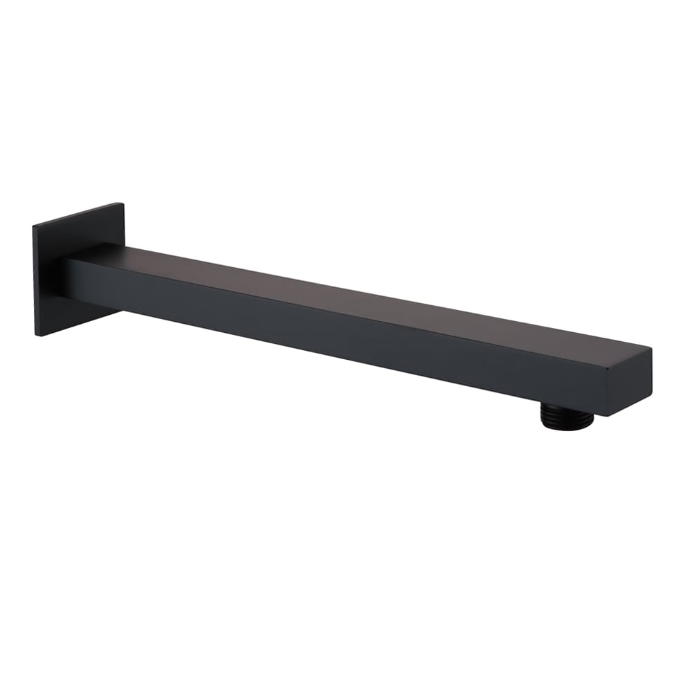 Zena Matt Black Square Shower Arm 300mm