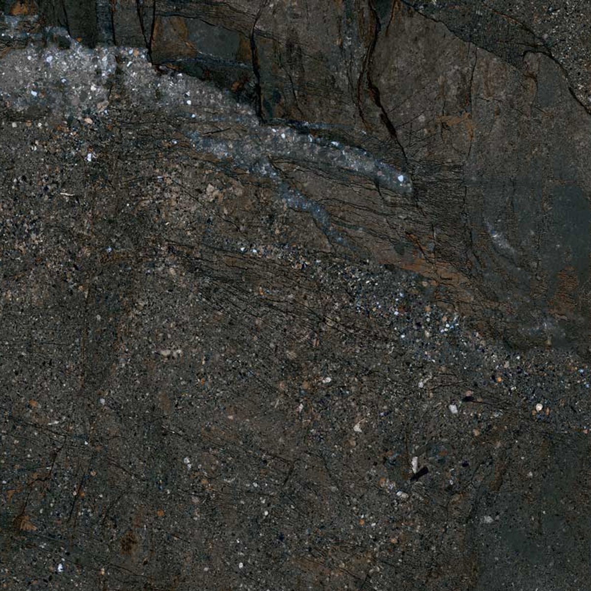Zoltan Black Stone Effect Gloss Porcelain Tile 1200x1200mm