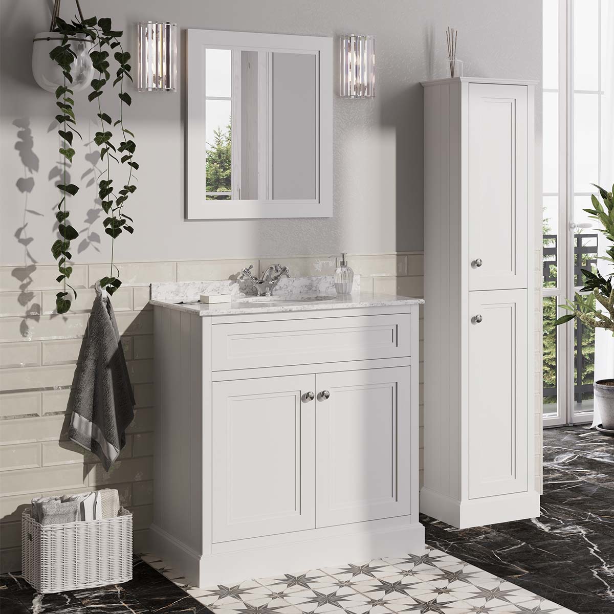 Richmond White Framed Bathroom Mirror