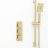 Quadro soft square shower valve – 3 handle, 3 outlet – Brushed Brass
