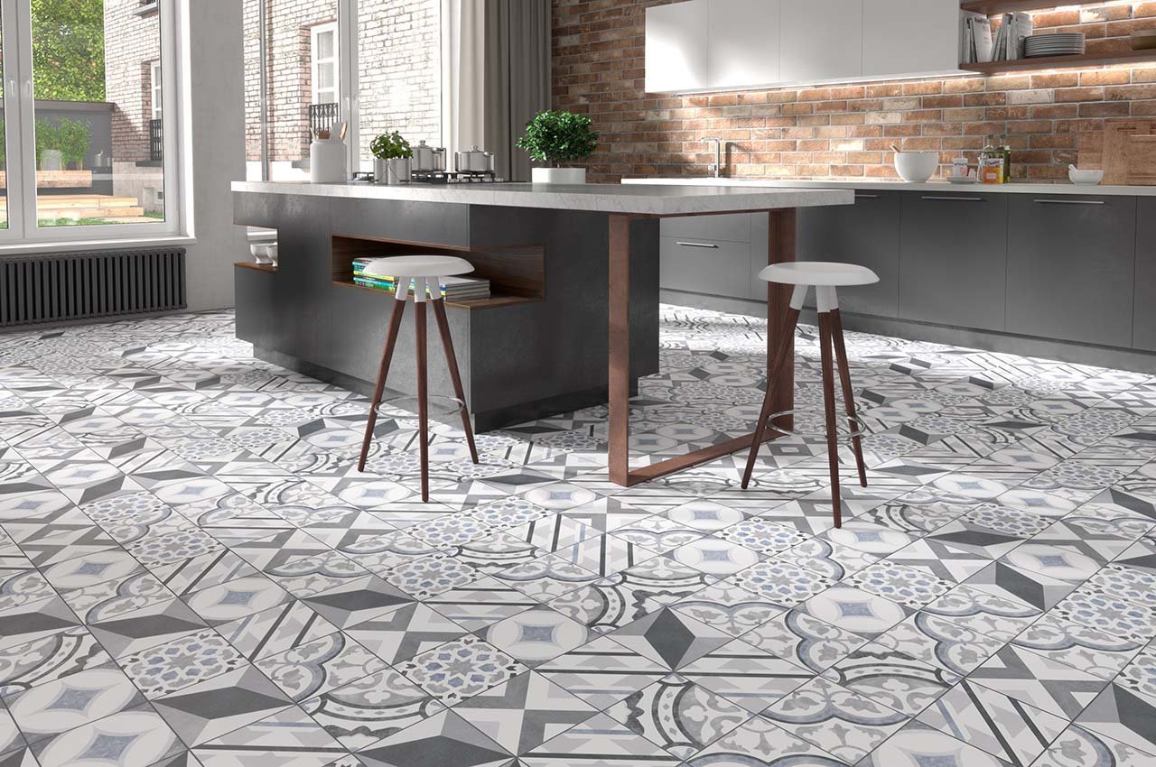 Palermo Mix 2 Matt Porcelain Tile 200x200mm