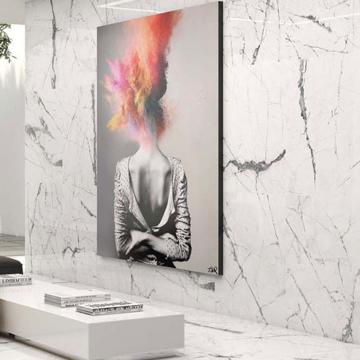 Kelto White Marble Gloss Porcelain Tile 600x600mm