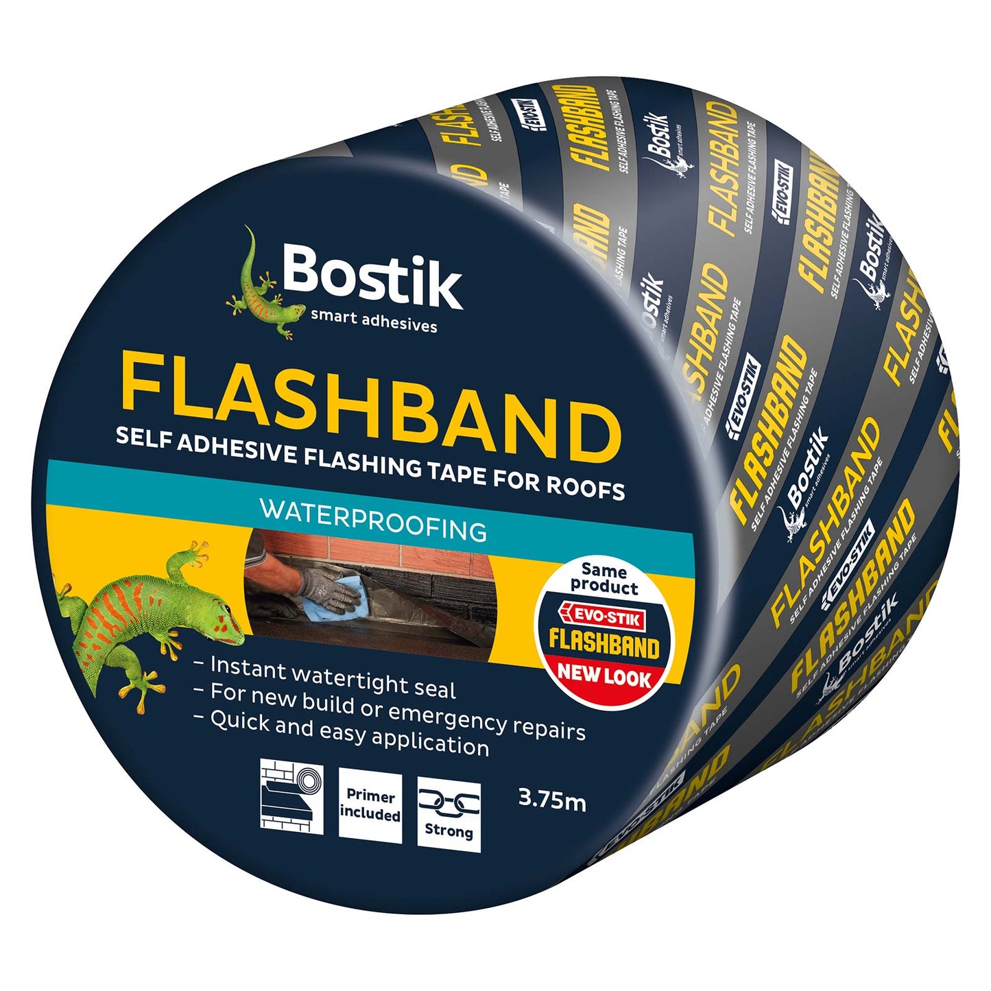 Bostik Flashband Self-Adhesive Flashing Tape with Primer 75mm x 3.75m Grey